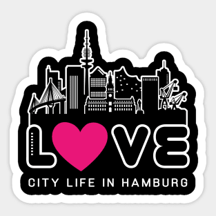 Love City Life In Hamburg Sticker